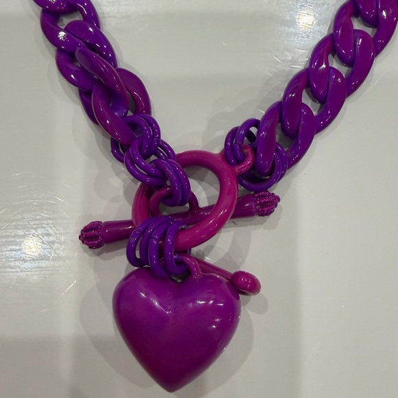 Juicy Couture Purple Heart Charm Necklace - Picture 6 of 6
